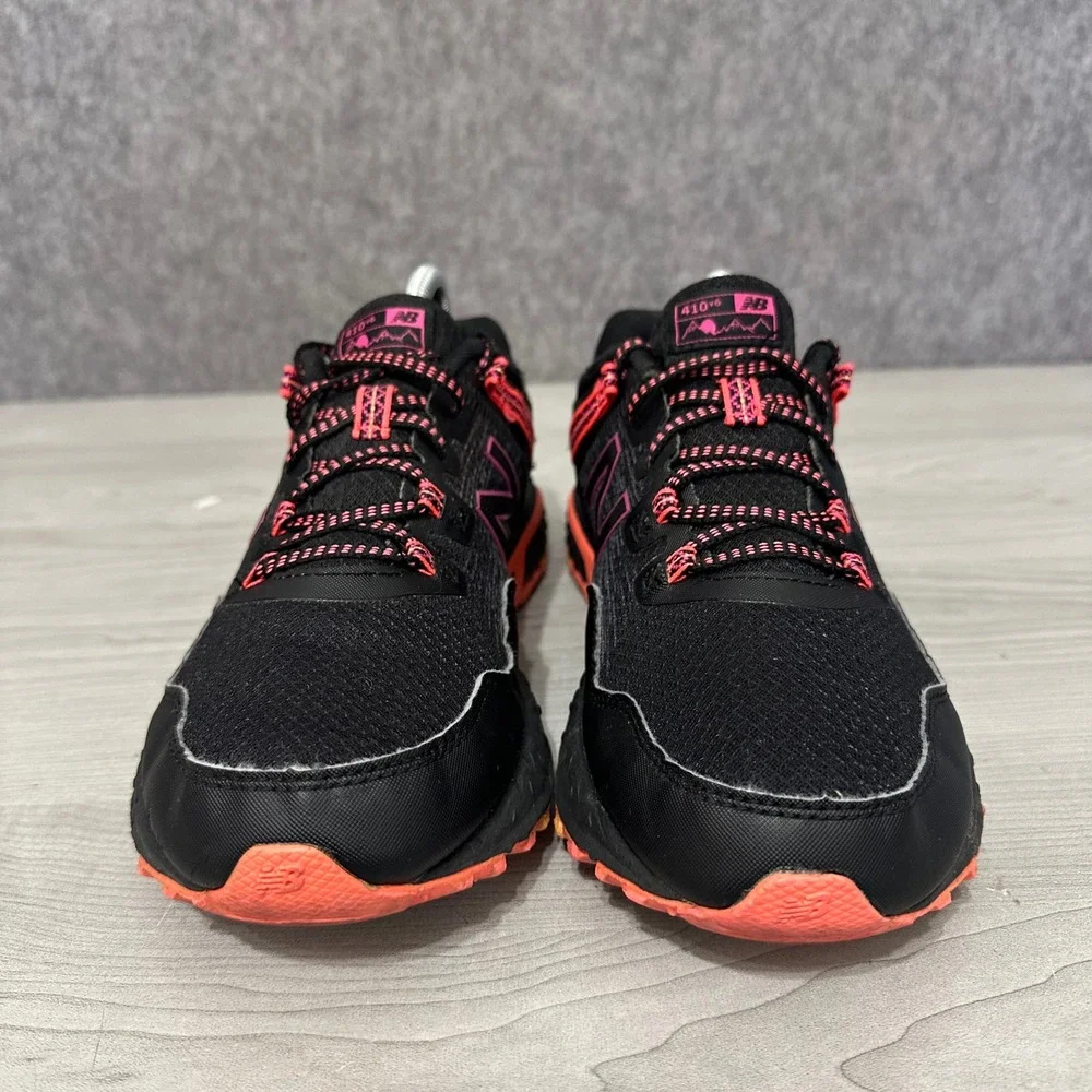New Balance 410v6 Trail Running Shoes Womens Size 10 Black Pink All Terrain Mesh